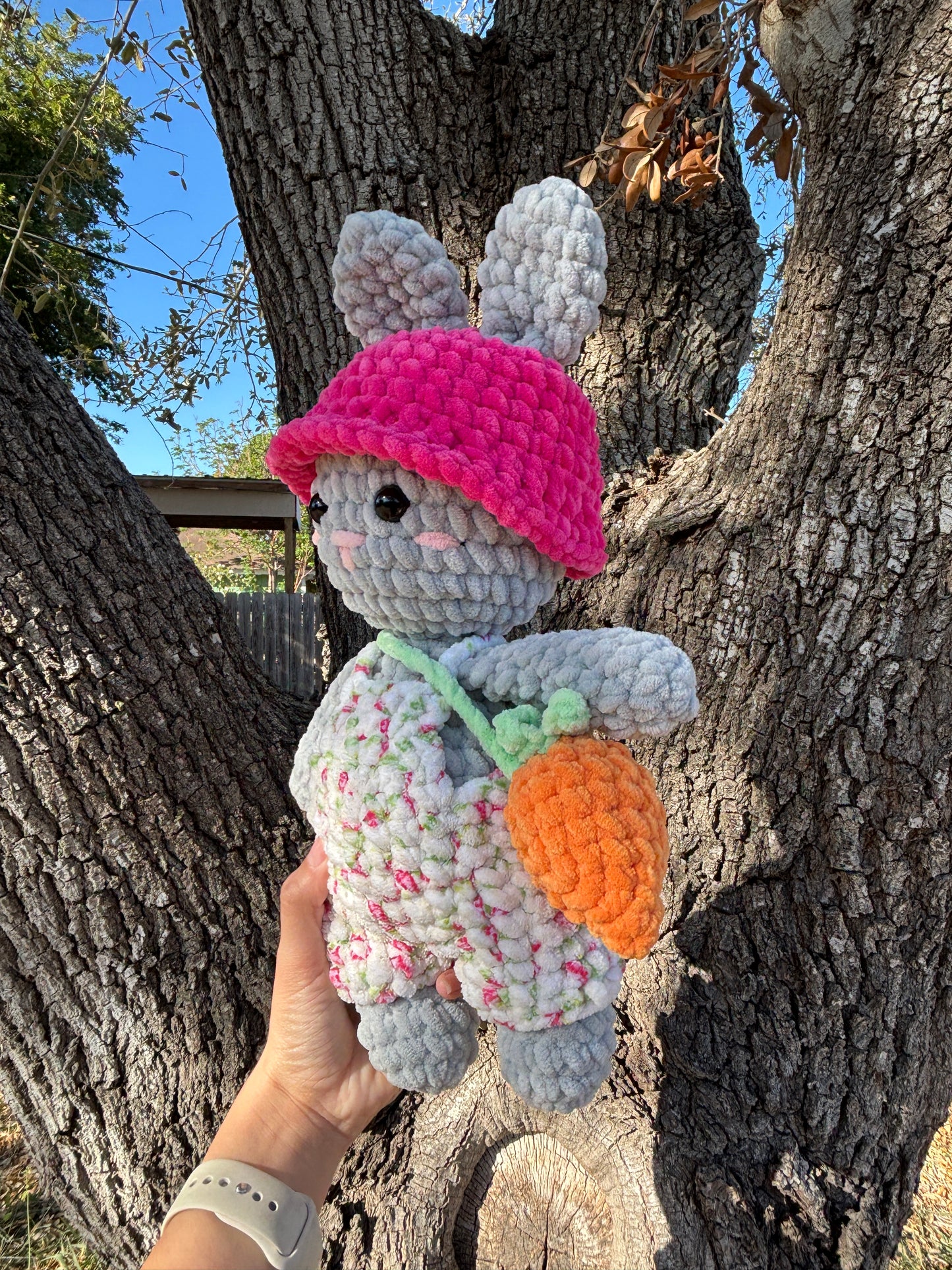 Bunny with Carrot Plushie