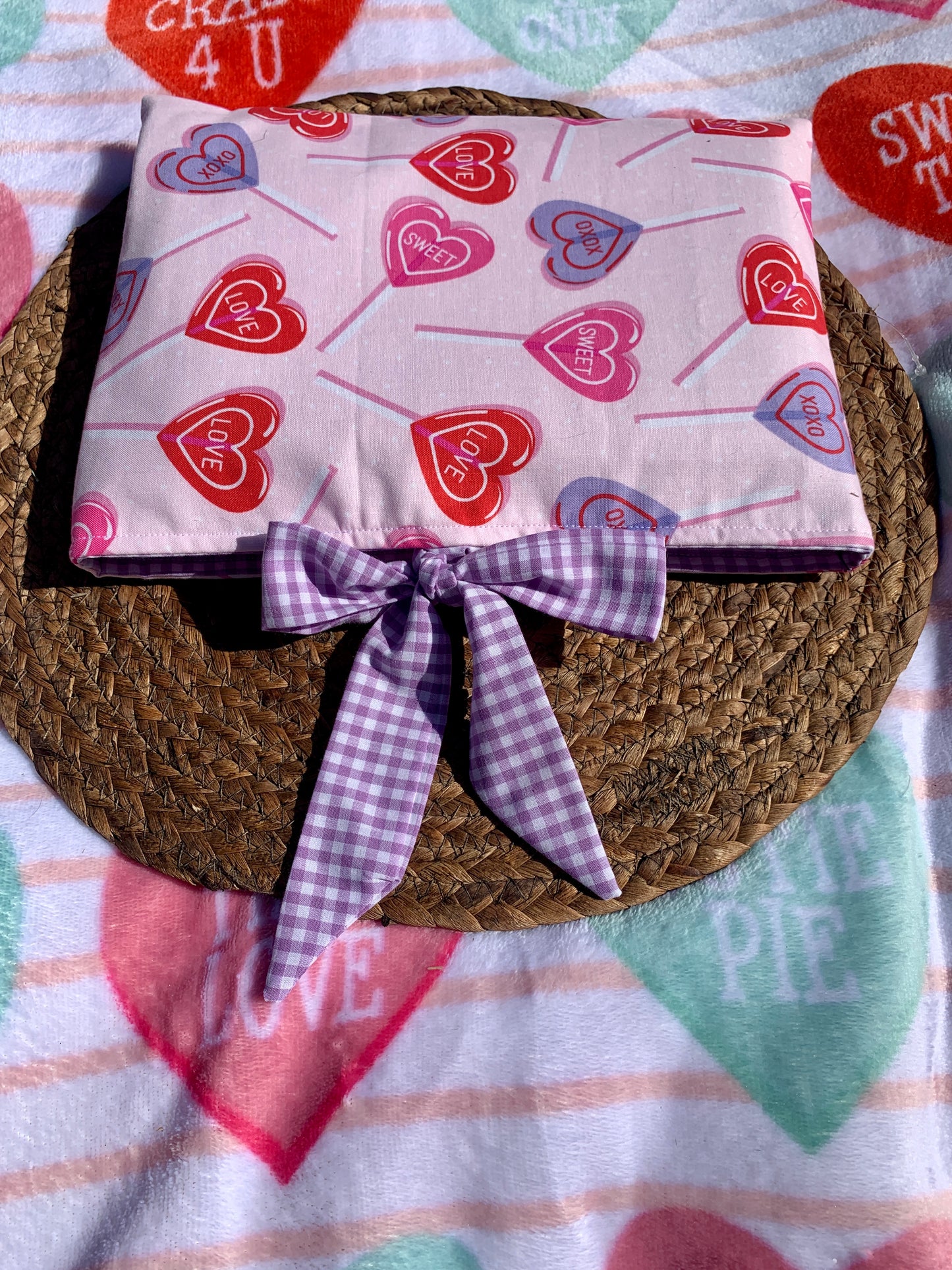Lollipop Hearts Book Sleeve