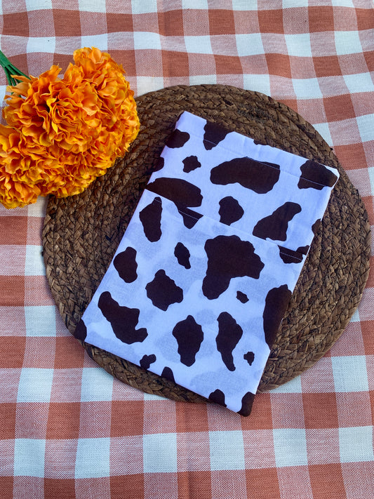 Cow Print Book Sleeve