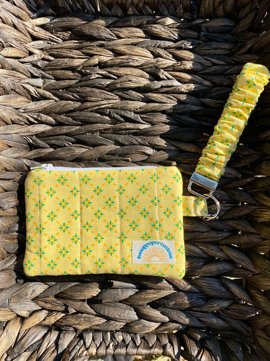Vibrant Yellow Coin Purse and Wristlet Bundle