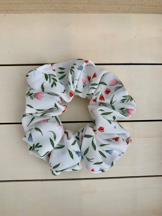 Dainty Floral Scrunchie