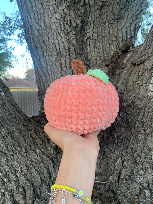 Crochet Peach Plushie