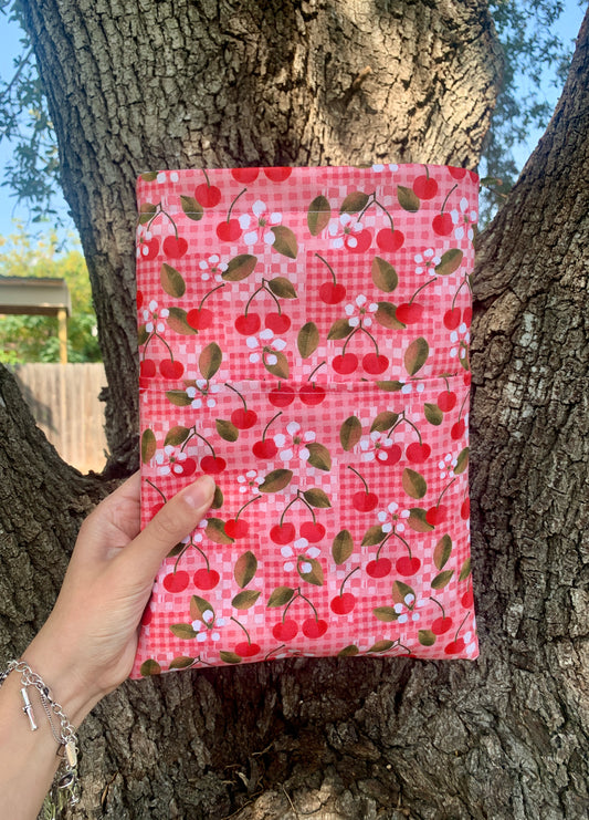 Cherry Floral Book Sleeve