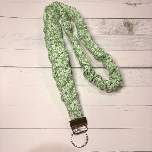 Daisy on Green Floral Lanyard