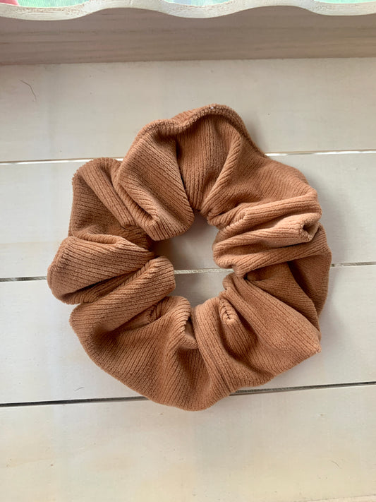 Brown Corduroy Scrunchie