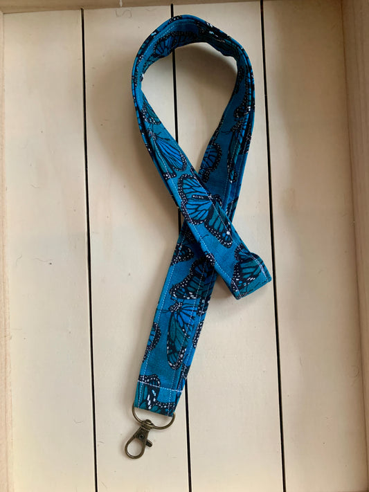 Blue Butterfly Lanyard