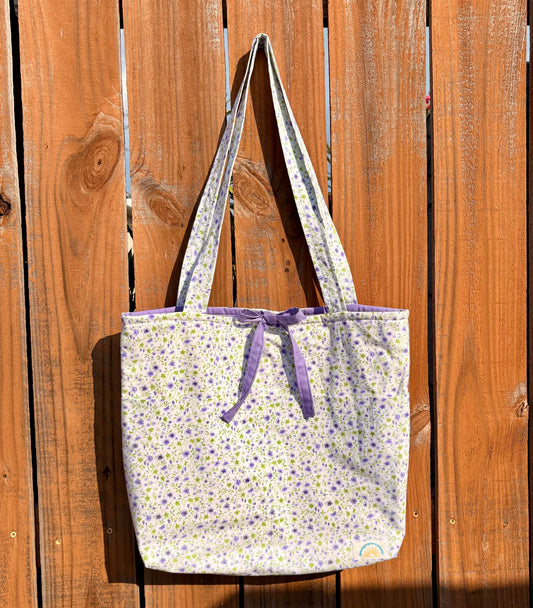 Lavender Dream Tie Tote Bag