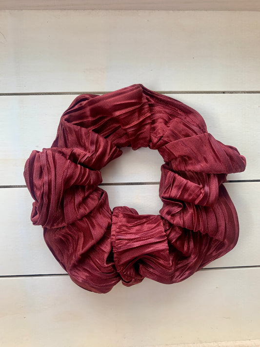 Fall Maroon Scrunchie