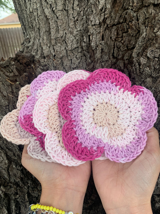 Crochet Flower Coaster (Set of 4)