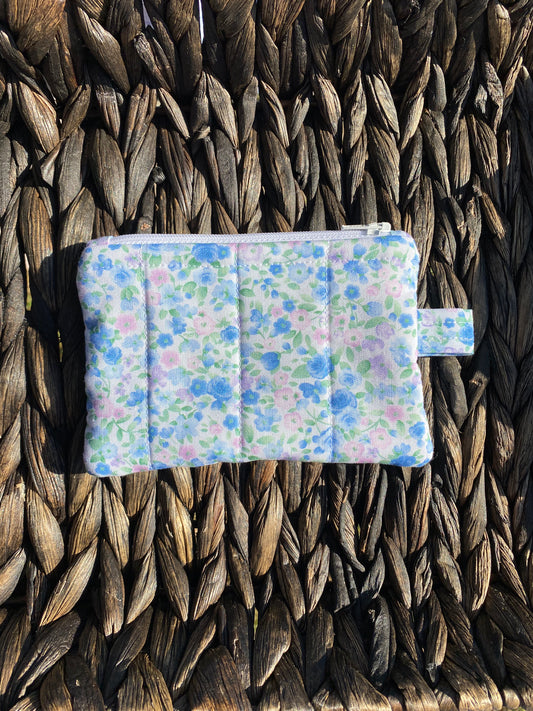 Blue Floral Mix Coin Purse