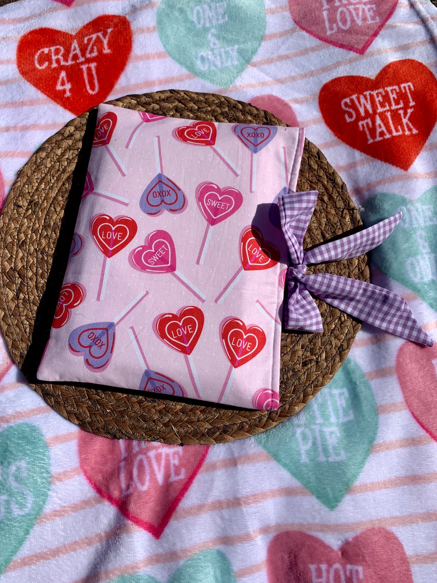 Lollipop Hearts Book Sleeve