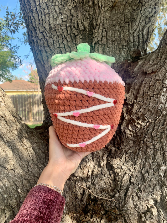 Valentine Chocolate Covered Strawberry Plushie